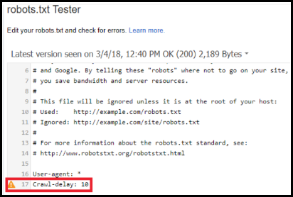 robots.txt tester image